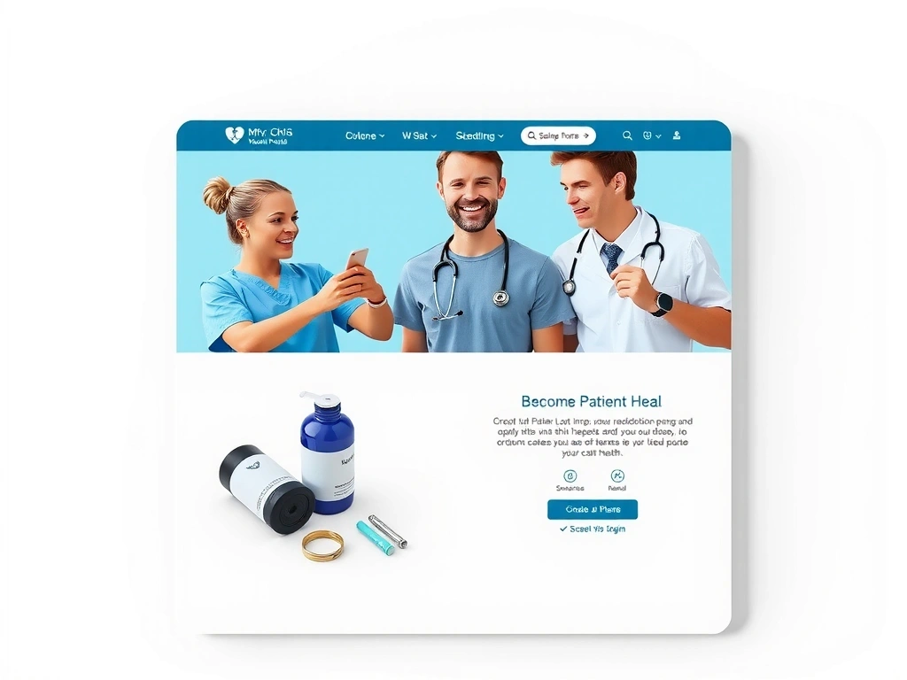 Healthcare patient portal with user-friendly interface