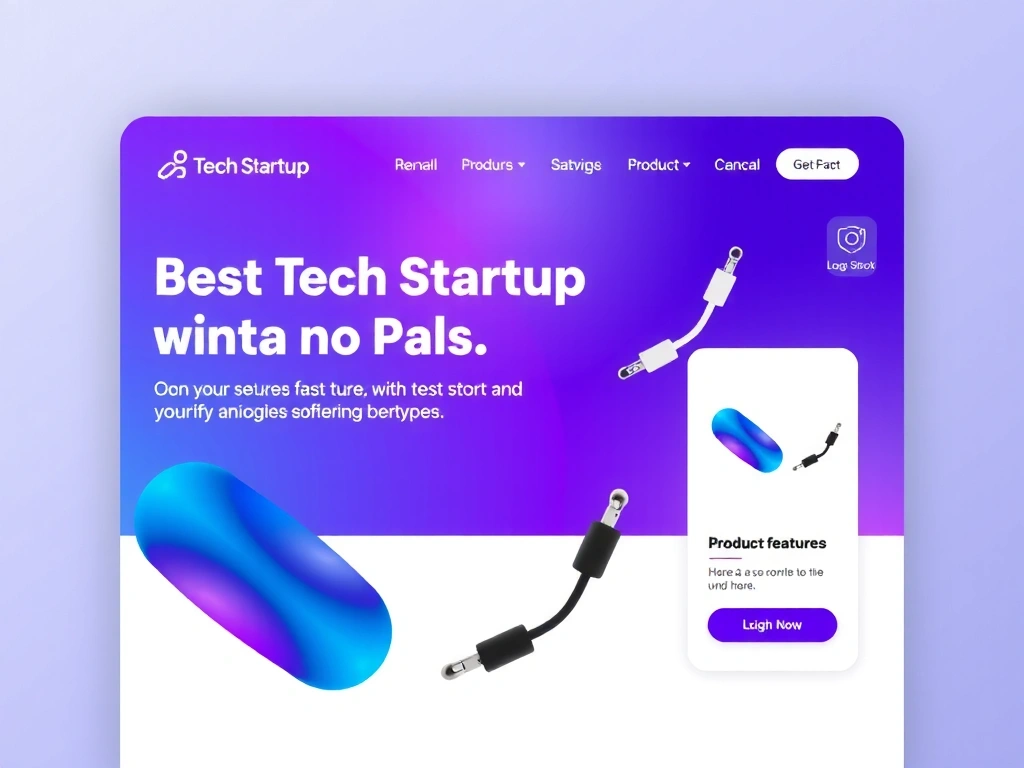 Modern tech startup website with innovation theme